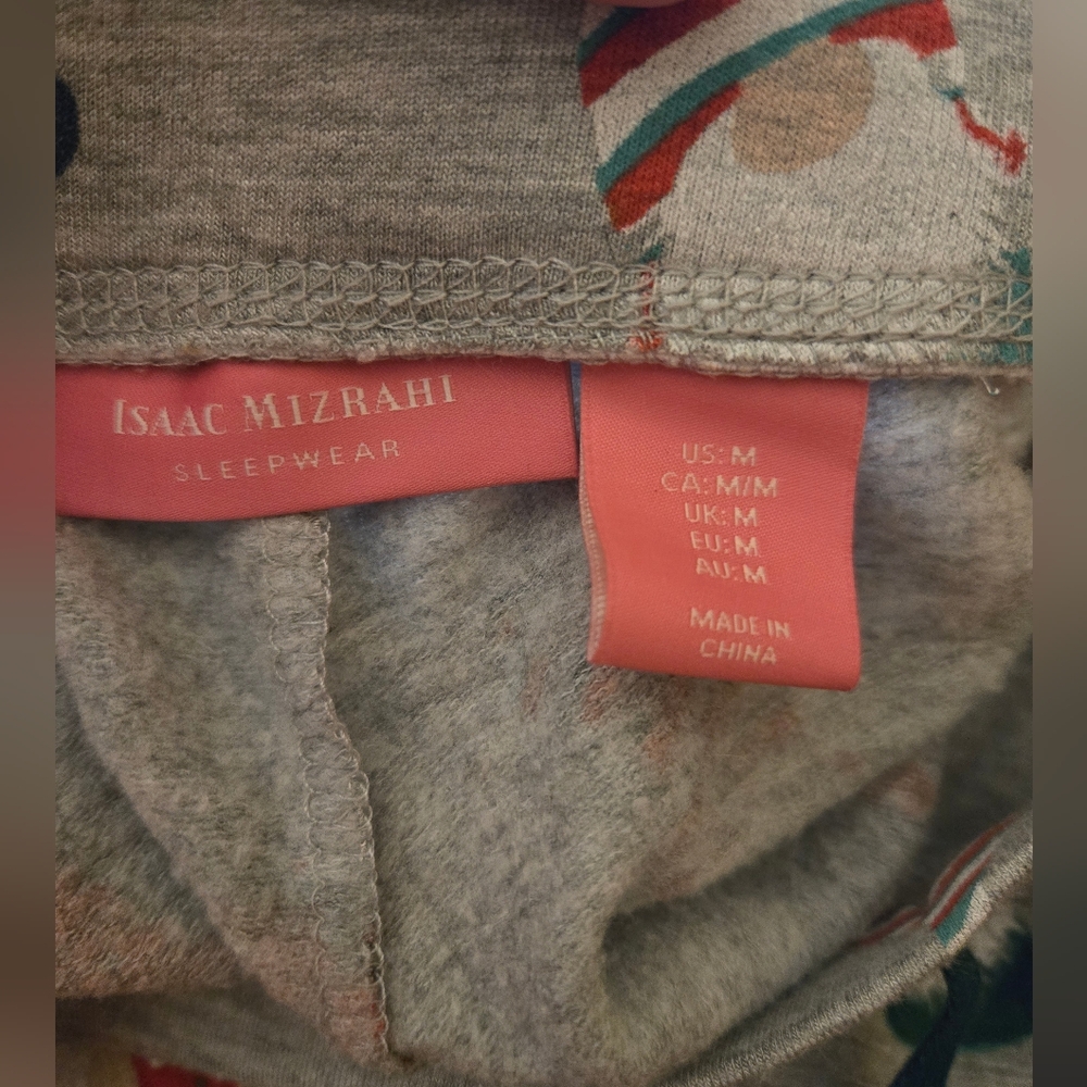 Isaac Mizrahi Gnome Christmas Jogger Pajama Pants Sz Medium - Picture 4 of 5